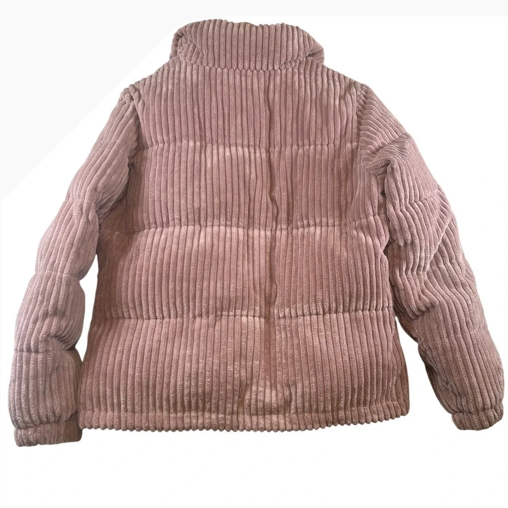 Koolaburra by Ugg Pink Corduroy Puffer Jacket‎ Full Zip Mock Neck M
